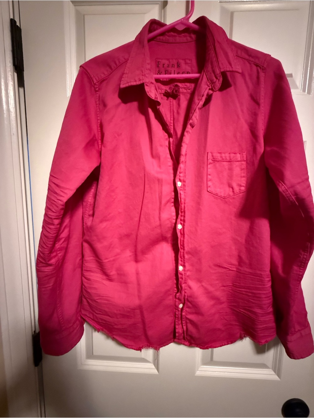 Frank & Eileen Hot Pink Women's Button-Down Shirt- Barry